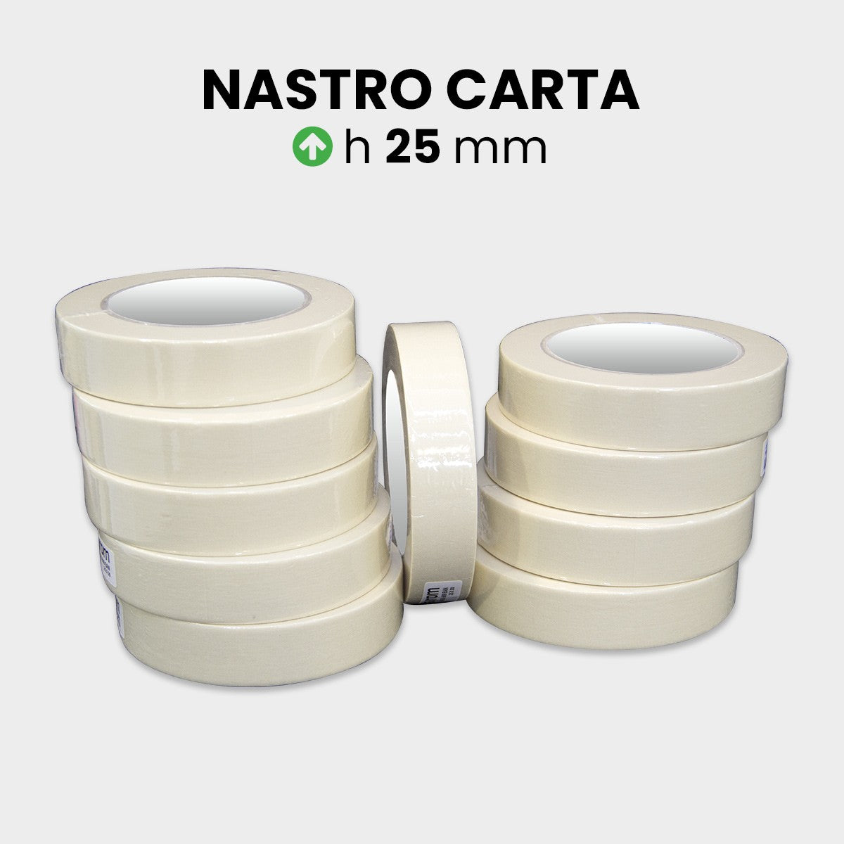 Nastro adesivo di carta altezza 25 mm lunghezza 50 metri