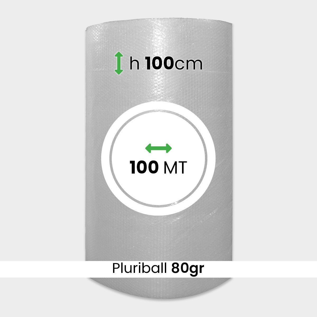 Bobina pluriball media resistenza altezza 100cm lunghezza 100m