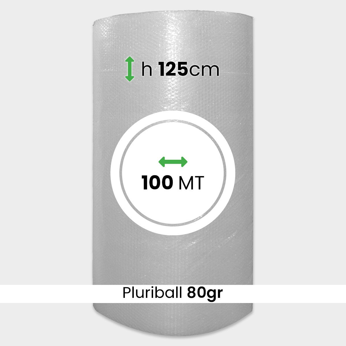 Bobina pluriball media resistenza altezza 125cm lunghezza 100m