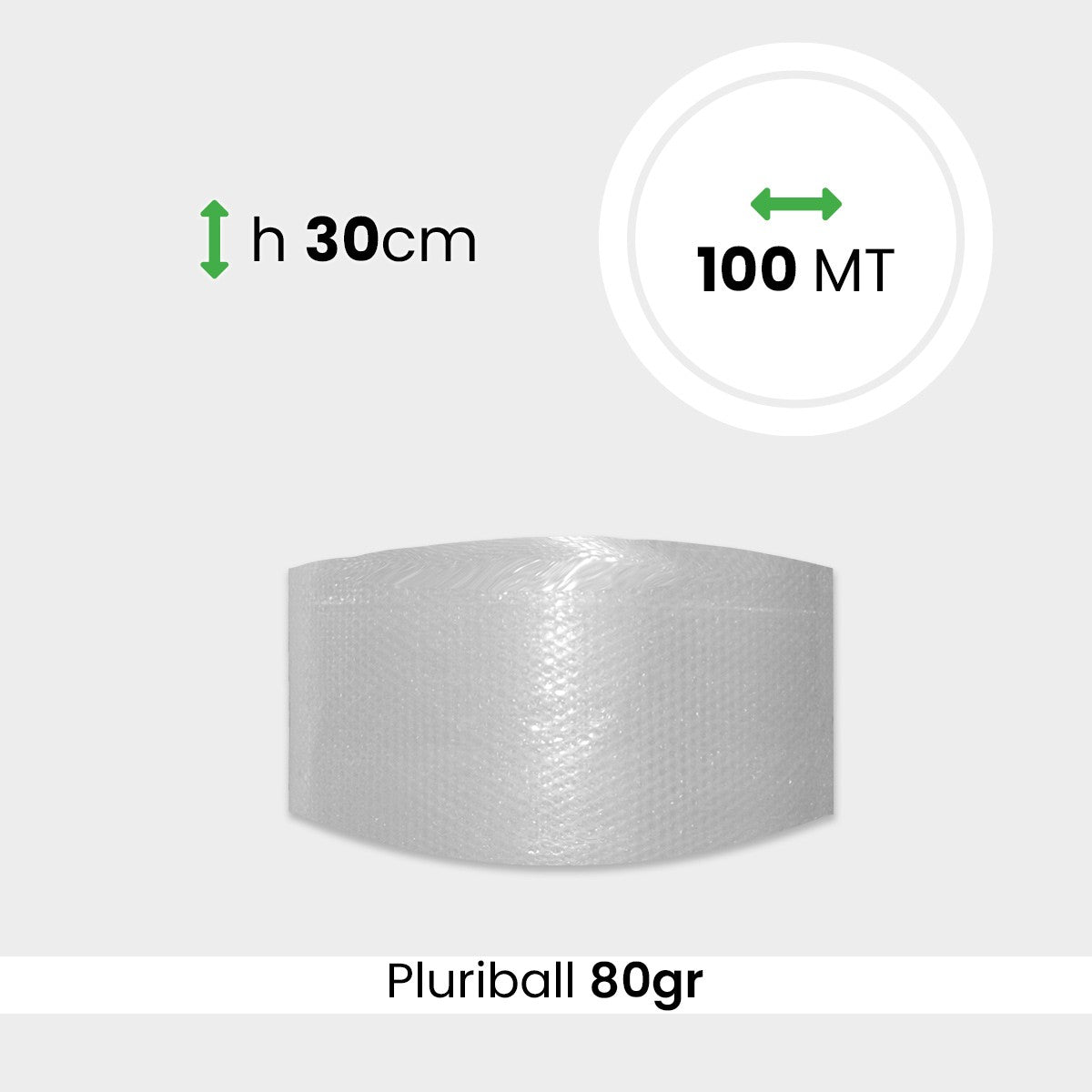 Bobina pluriball media resistenza altezza 30cm lunghezza 100m