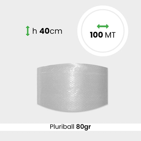 Bobina pluriball media resistenza altezza 40cm lunghezza 100m