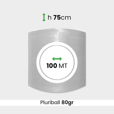 Bobina pluriball media resistenza altezza 75cm lunghezza 100m