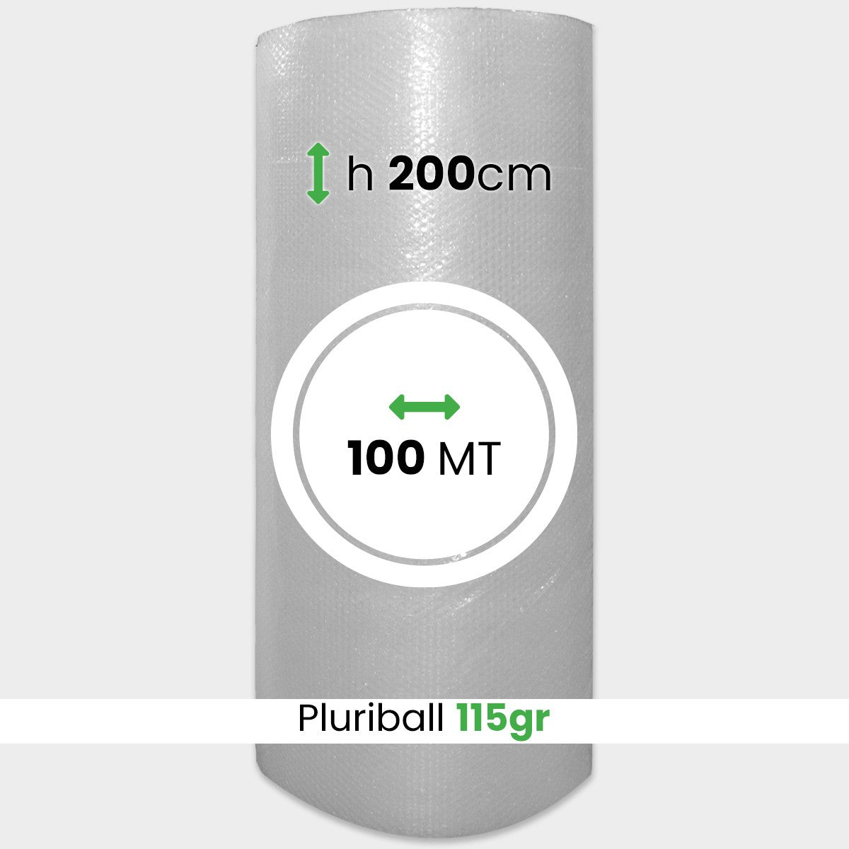 Rotolo Pluriball pesante altezza 200 cm lunghezza 100 mt