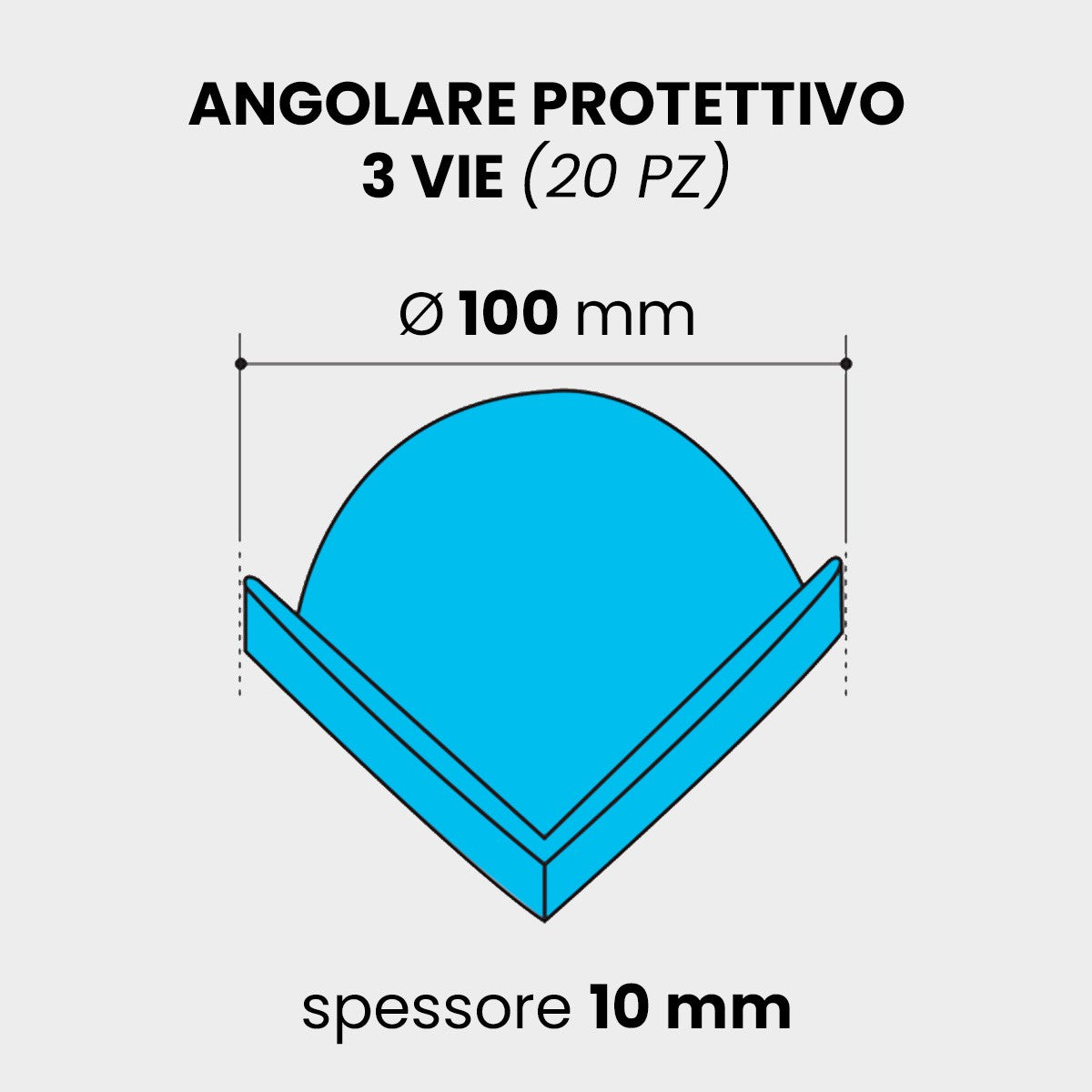 Angolare protettivo Espanso diametro 100 mm spessore 10 mm