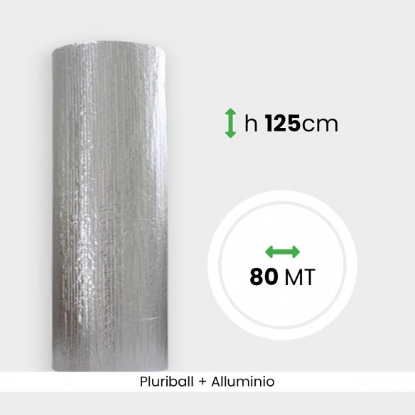 Rotolo Pluriball con alluminio altezza 125 cm lunghezza 80 mt