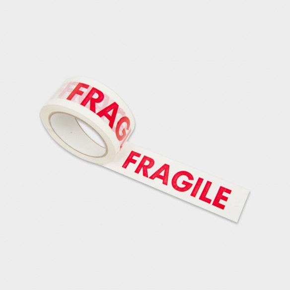 Nastro adesivo con scritta "FRAGILE" altezza 50 mm lunghezza 66 mt