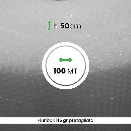 Bobina Pluriball pesante pretagliato altezza 50 cm lunghezza 100 mt