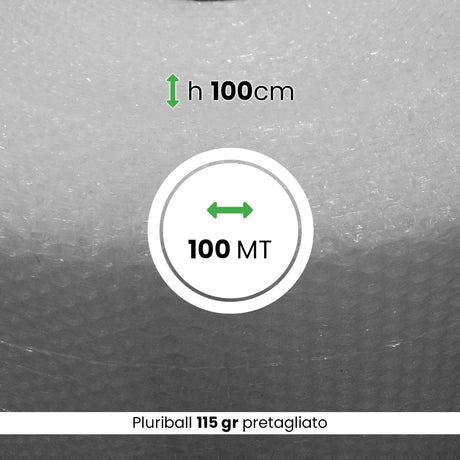 Bobina Pluriball pesante pretagliato altezza 100 cm lunghezza 100 mt