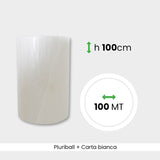 Pluriball accoppiato con Carta Bianca 140 gr H 100 cm