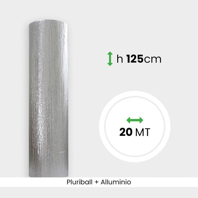Rotolo Pluriball con alluminio altezza 125 cm lunghezza 20 mt