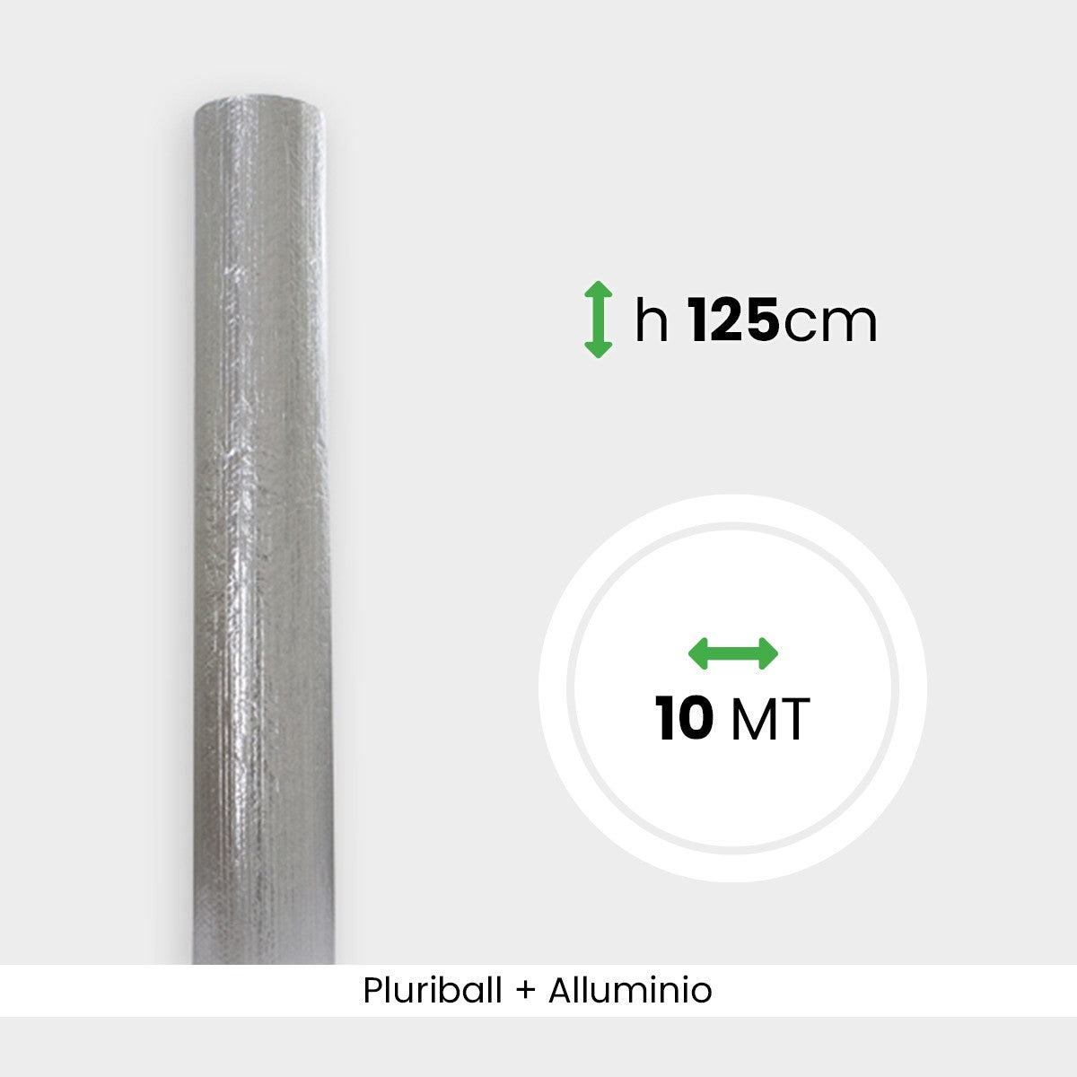 Rotolo Pluriball con alluminio altezza 125 cm lunghezza 10 mt
