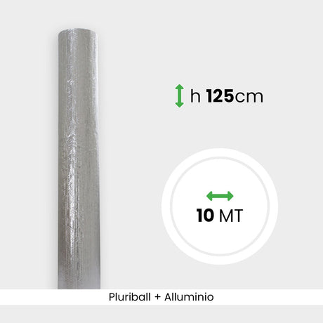 Rotolo Pluriball con alluminio altezza 125 cm lunghezza 10 mt