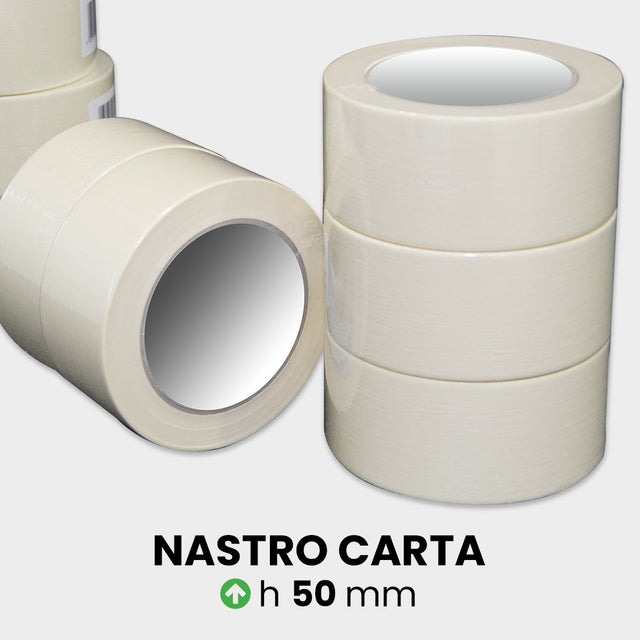 Nastro adesivo di carta altezza 50 mm lunghezza 50 metri
