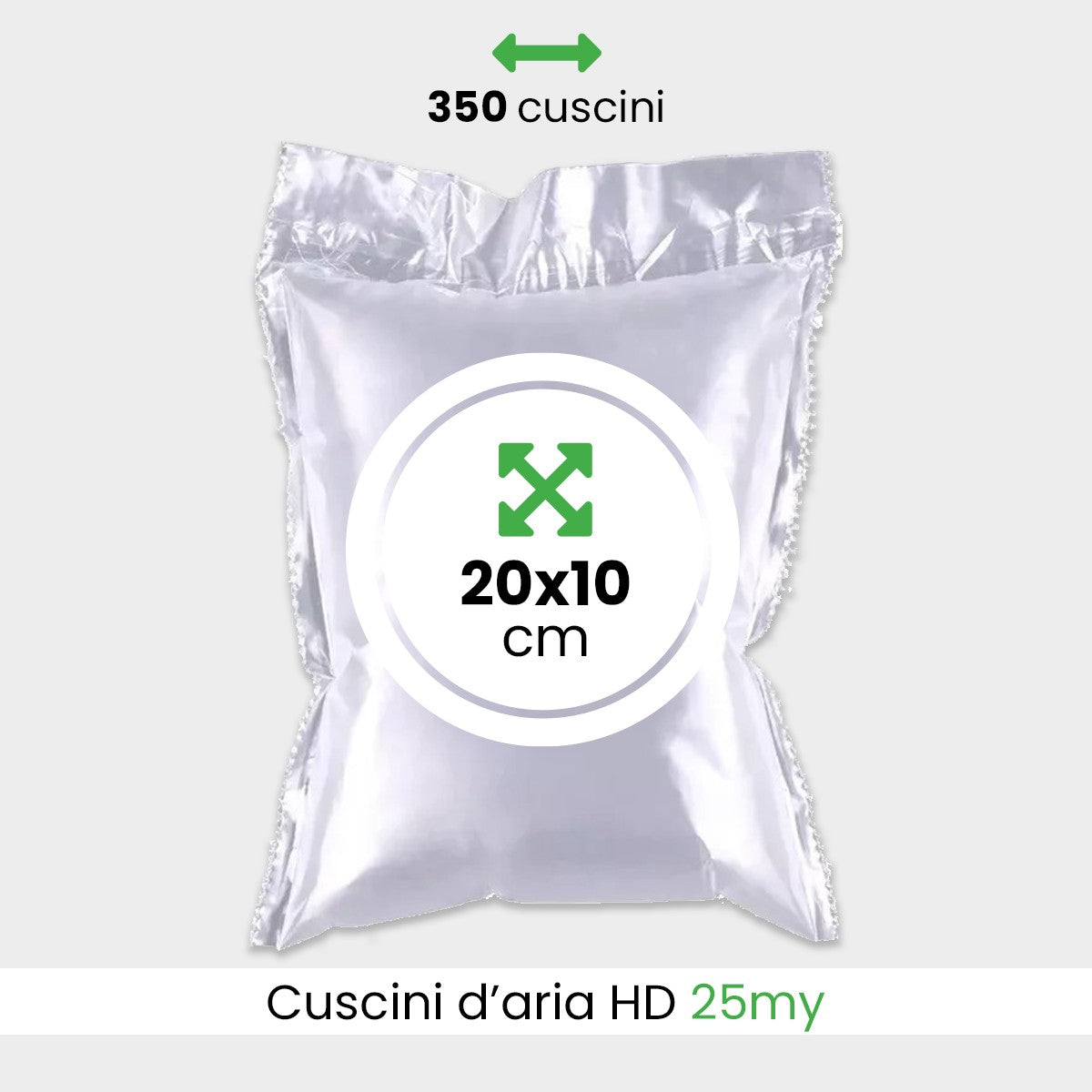 Cuscini d' aria HD 25 my 20x15 cm 350 pz
