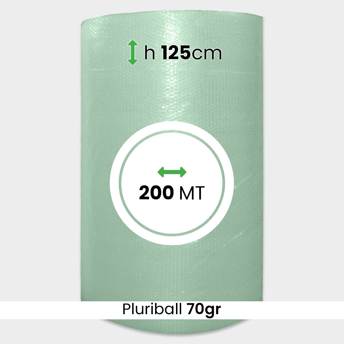 Rotolo pluriball riciclato altezza 125 cm