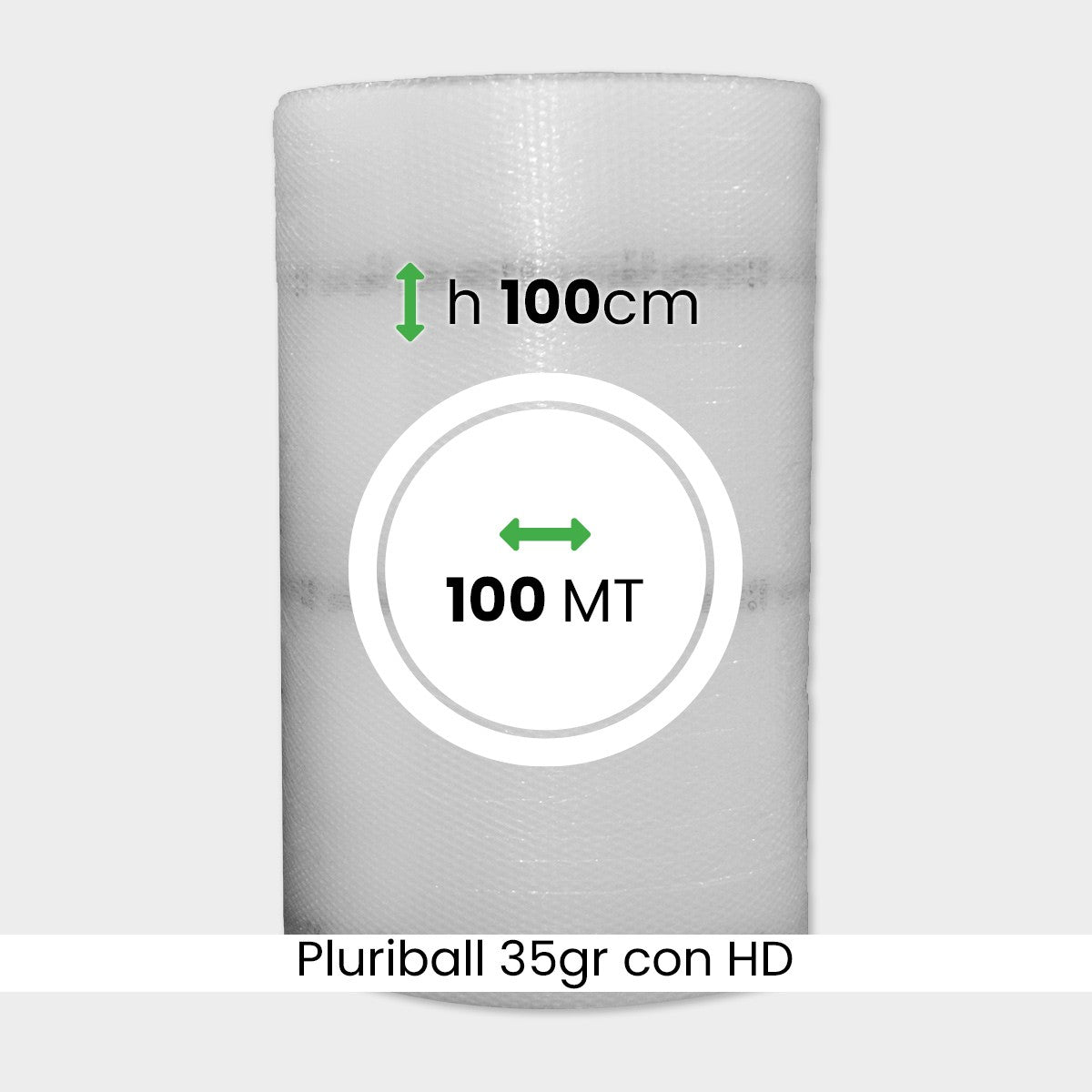 bobina di pluriball economico rinforzato con HD altezza 100cm lunghezza 100m