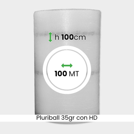 bobina di pluriball economico rinforzato con HD altezza 100cm lunghezza 100m