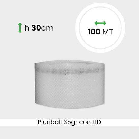 bobina di pluriball economico rinforzato con HD altezza 30cm lunghezza 100m