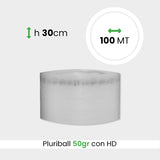 bobina di pluriball leggero rinforzato con HD altezza 30cm lunghezza 100m
