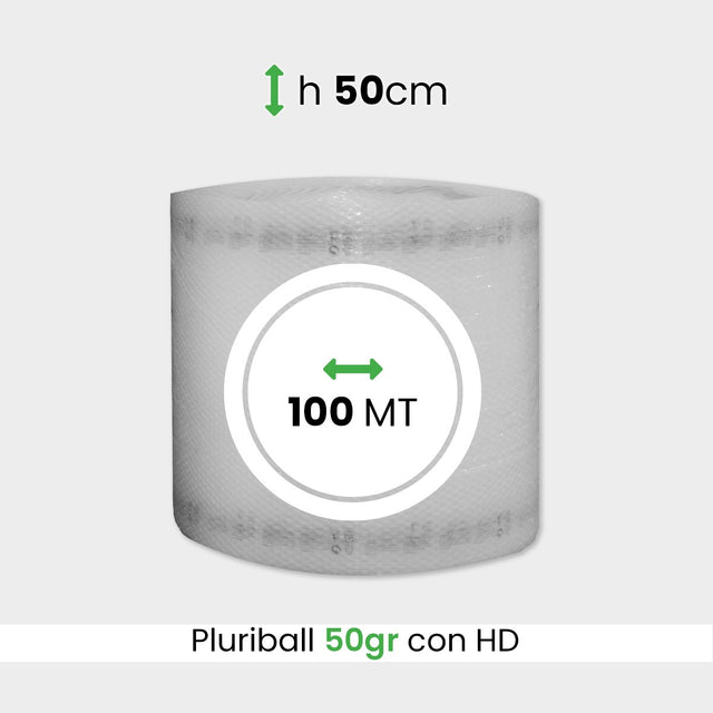 bobina di pluriball leggero rinforzato con HD altezza 50cm lunghezza 100m