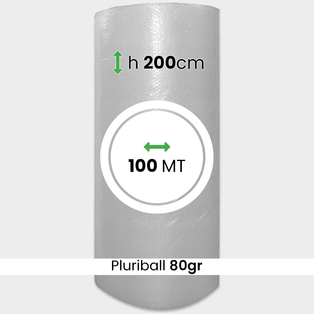 Bobina pluriball media resistenza altezza 200cm lunghezza 100m