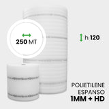 Rotolo Polietilene Espanso + HD  altezza 120 cm lunghezza 250 metri