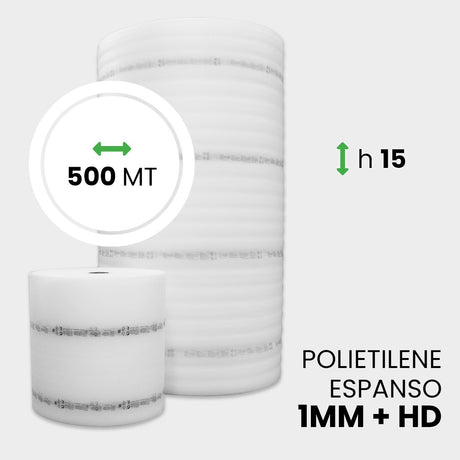 Bobina polietilene Espanso + HD altezza 15 cm lunghezza 500 metri