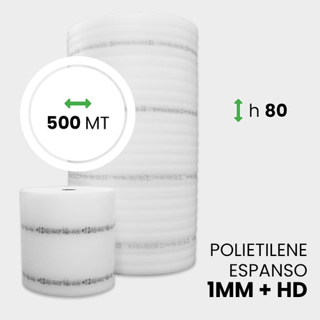 Bobina polietilene Espanso + HD altezza 80 cm lunghezza 500 metri