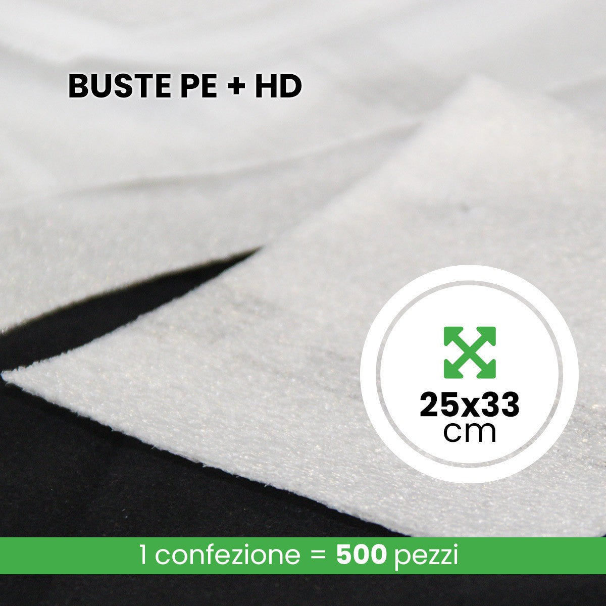Buste Polietilene Espanso + HD lunghezza 25 cm altezza 33 cm