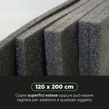 Lastra in PE Nero 120 x 200 cm
