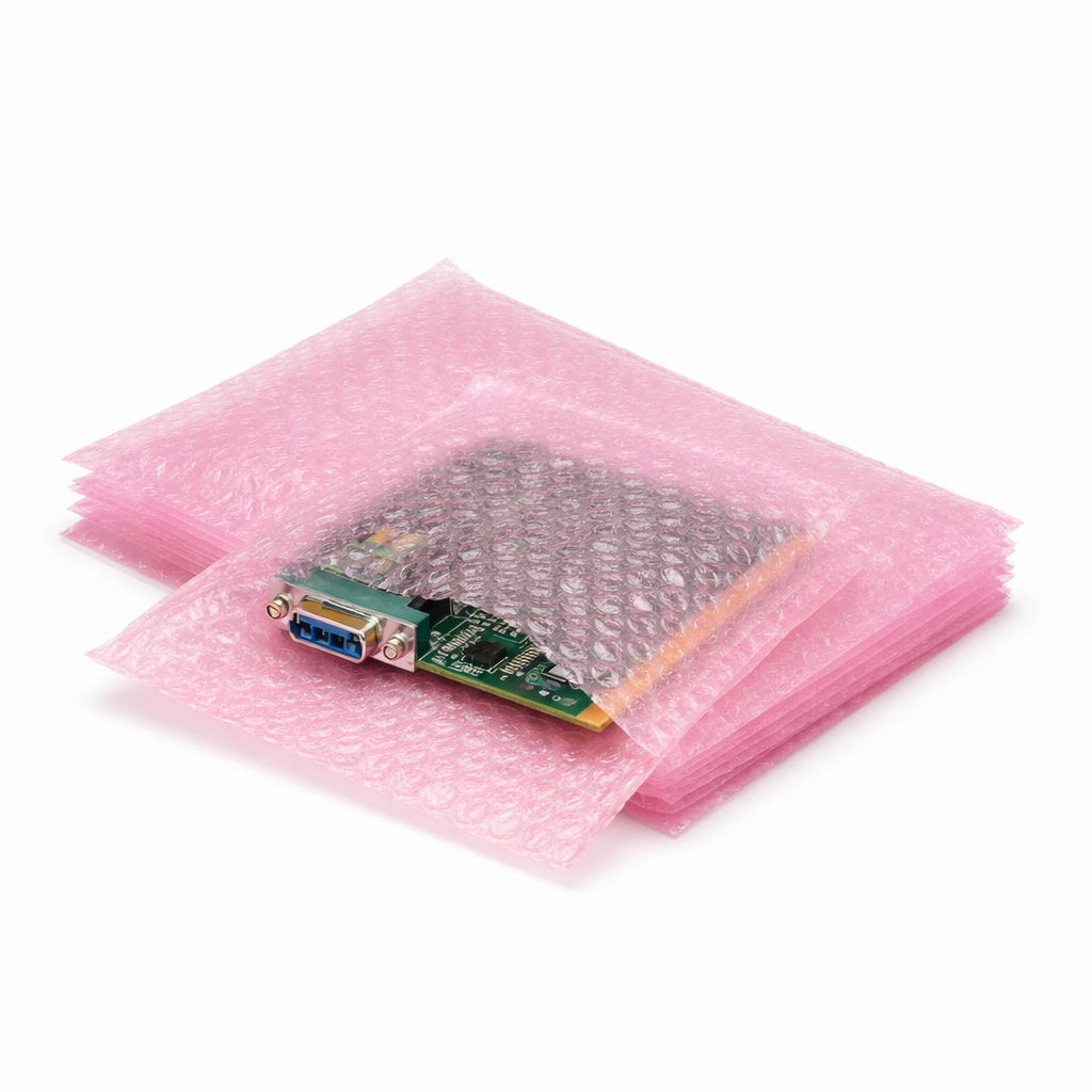 Busta in Pluriball Antistatico Rosa 100 pezzi